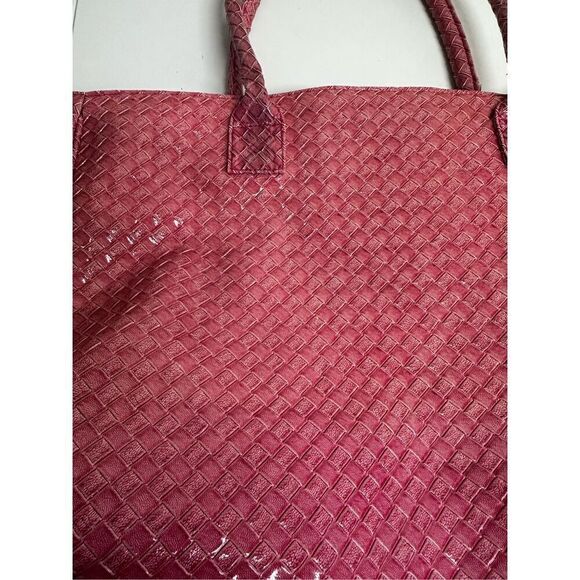 Pink Large Capacity PU Portable Shoulder Bag Tote - Picture 15 of 15